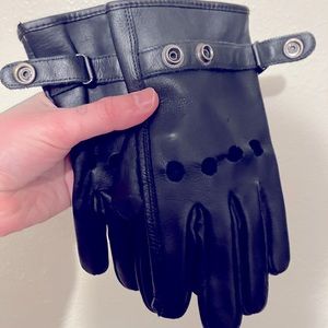Straight to Hell motorcycle gloves.